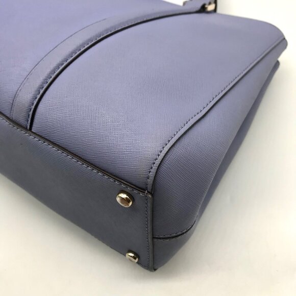 Kate Spade Light Blue Saffiano Leather Leila Triple Compartment Tote Bag - Picture 8 of 10